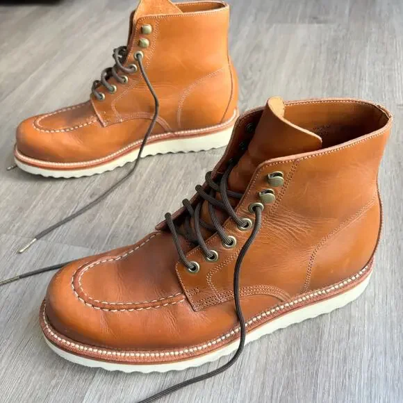 Grant Stone Brass Boot in Saddle Tan Men's 8.5E